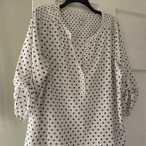 Women's Blouse Croft & Barrow white & black